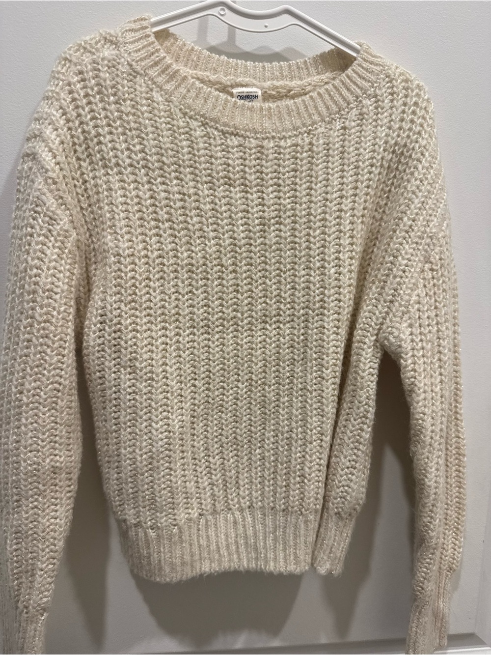 Cream Chunky Knit girls Sweater